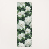 Elegante klassieke groene botanische witte bloemen yogamat (Voorkant)
