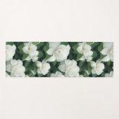 Elegante klassieke groene botanische witte bloemen yogamat (Voorkant (horizontaal))