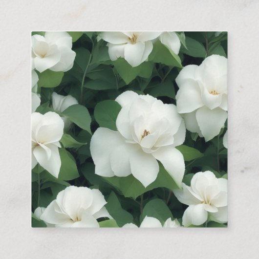 Elegante klassieke groene witte bloemblaadjes QR c Informatiekaartje (Achterkant)