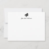 Elegante Klassieke Grote Piano Muziek Kalligrafie Notitiekaartje (Voorkant)