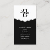 Elegante klassieke haarstylist visitekaartje (Achterkant)