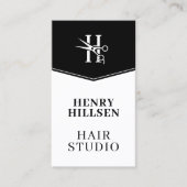 Elegante klassieke haarstylist visitekaartje (Voorkant)