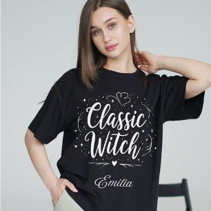 Elegante klassieke heks aangepaste naam Halloween  Trui