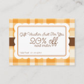 Elegante klassieke herfst gespeelde patroon cadeau kortingskaartje (Voorkant)