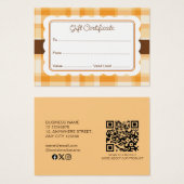 Elegante klassieke herfst gespeelde patroon cadeau visitekaartje (Voorkant /achterkant)