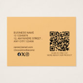 Elegante klassieke herfst gespeelde patroon cadeau visitekaartje (Achterkant)