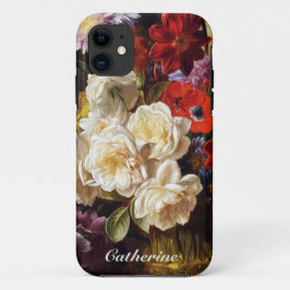 Elegante klassieke Hollandse meester witte rozen k Case-Mate iPhone Case