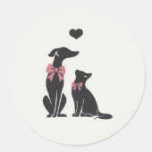 Elegante Klassieke Huisdier Oppas Sticker (Voorkant)