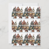 Elegante Klassieke Huizen Dorp Kerstfeest Kaart (Achterkant)