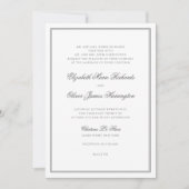 Elegante klassieke kalligrafie bruiloft kaart (Voorkant)