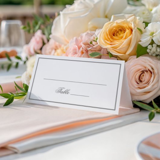 Elegante klassieke kalligrafie bruiloft plaatskaartje