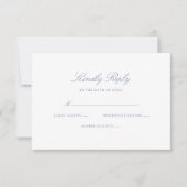 Elegante Klassieke Kalligrafie Bruiloft RSVP Kaartje (Voorkant)