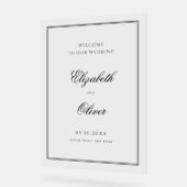 Elegante klassieke kalligrafie bruiloft welkom acryl bord (Hoek)