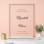 Elegante klassieke kalligrafie bruiloft welkom acryl bord (Huwelijk)