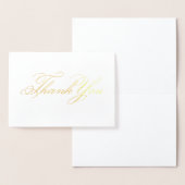 Elegante klassieke kalligrafie Dank u Folie Kaarten (Display)