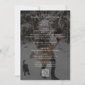 Elegante klassieke kalligrafie foto QR-code Kaart (Achterkant)