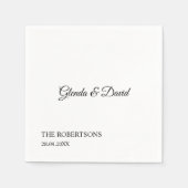 Elegante klassieke kalligrafie gepersonaliseerde b servet (Voorkant)