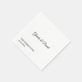 Elegante klassieke kalligrafie gepersonaliseerde b servet (Hoek)