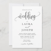 Elegante Klassieke Kalligrafie Lettertype Huwelijk Kaart (Voorkant)
