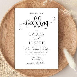Elegante Klassieke Kalligrafie Lettertype Huwelijk Kaart