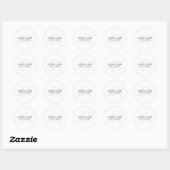 Elegante klassieke kalligrafie M Monogram bruiloft Ronde Sticker (Vel)