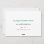Elegante klassieke kalligrafie script kerstkaart (Achterkant)