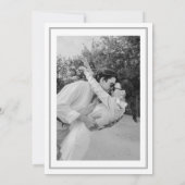 Elegante klassieke kalligrafie trouwfoto save the date (Achterkant)