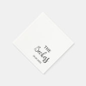 Elegante klassieke kalligrafie Vintage bruiloft Servet (Hoek)