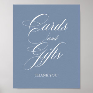 Elegante klassieke kalligrafiekaarten en geschenkb poster