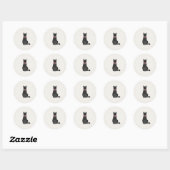 Elegante Klassieke Kat Zegel Sticker (Vel)