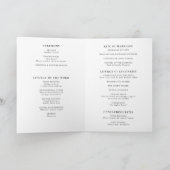 Elegante klassieke katholieke bruiloft programma (Binnen)