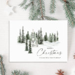 Elegante klassieke kerst winter bos corporate feestdagenkaart<br><div class="desc">U kunt de kleur van de woorden "Vrolijk kerstfeest" veranderen. Je kunt het doen in de Zazzle-editor,  neem gerust contact met me op als je meer informatie nodig hebt over hoe je het moet doen,  of als je andere hulp of een nieuw item nodig hebt. Ik reageer snel.</div>