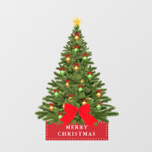 Elegante klassieke kerstboom vakantie decoratie raamsticker (Vel)