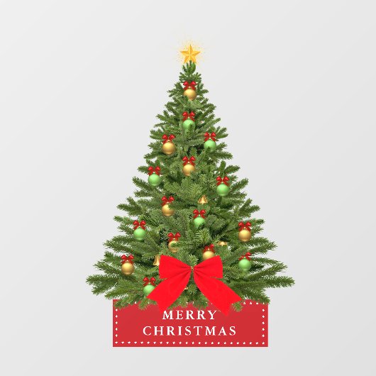 Elegante klassieke kerstboom vakantie decoratie raamsticker (Vel)