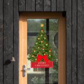 Elegante klassieke kerstboom vakantie decoratie raamsticker