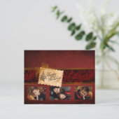 Elegante klassieke kerstfotokaart feestdagenkaart (Staand voorkant)