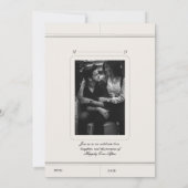 Elegante Klassieke Luxe Vintage Foto Bruiloft Kaart (Achterkant)