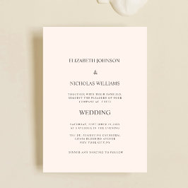 elegante klassieke minimalistische trouwkaart kaart