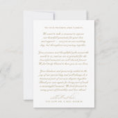 Elegante klassieke minimalistische witte bruiloft bedankkaart (Achterkant)