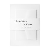 Elegante klassieke minimalistische zwart-wit bruil uitnodigingen wikkel (Voorkant Voorbeeld)