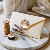 Elegante klassieke moderne aangepaste foto wit en  ronde sticker