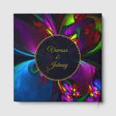 Elegante Klassieke Moderne Bloem Motief #902 Trouw Gastenboek (Achterkant)