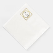 Elegante klassieke moderne bruiloft Monogram Servet (Hoek)