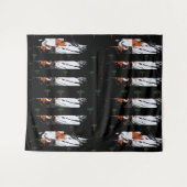 Elegante Klassieke Monogram Boom Wandkleed (Voorkant (horizontaal))