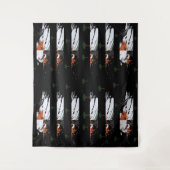 Elegante Klassieke Monogram Boom Wandkleed (Voorkant)