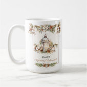 Elegante klassieke naam Hot Cocoa Christmas Large Koffiemok (Links)