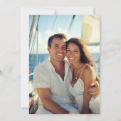 Elegante Klassieke Nautische Crest Marine Wedding Save The Date (Achterkant)