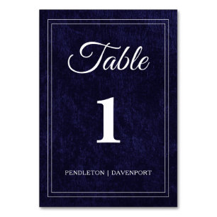 Elegante Klassieke Navy Blauwe Trouw Kaart