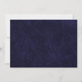 Elegante Klassieke Navy Blauwe Trouwdatumkaart Save The Date (Achterkant)