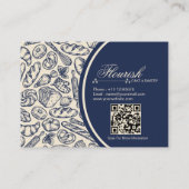 Elegante klassieke Navy Blue Cake Bakery Shop Visitekaartje (Achterkant)